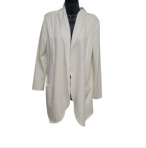 Soft Surroundings Open Front Waterfall Cardigan Size Small ~ Cream